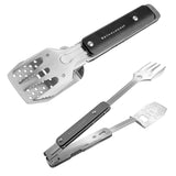 STAHLWERK BBQ Multitool Grillbesteck mit Grillzange Grillgabel Grillwender