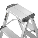 STAHLWERK Alu-Trittleiter ALT-150 ST bis 150 kg, 3 Stufen, Standhöhe 72 cm