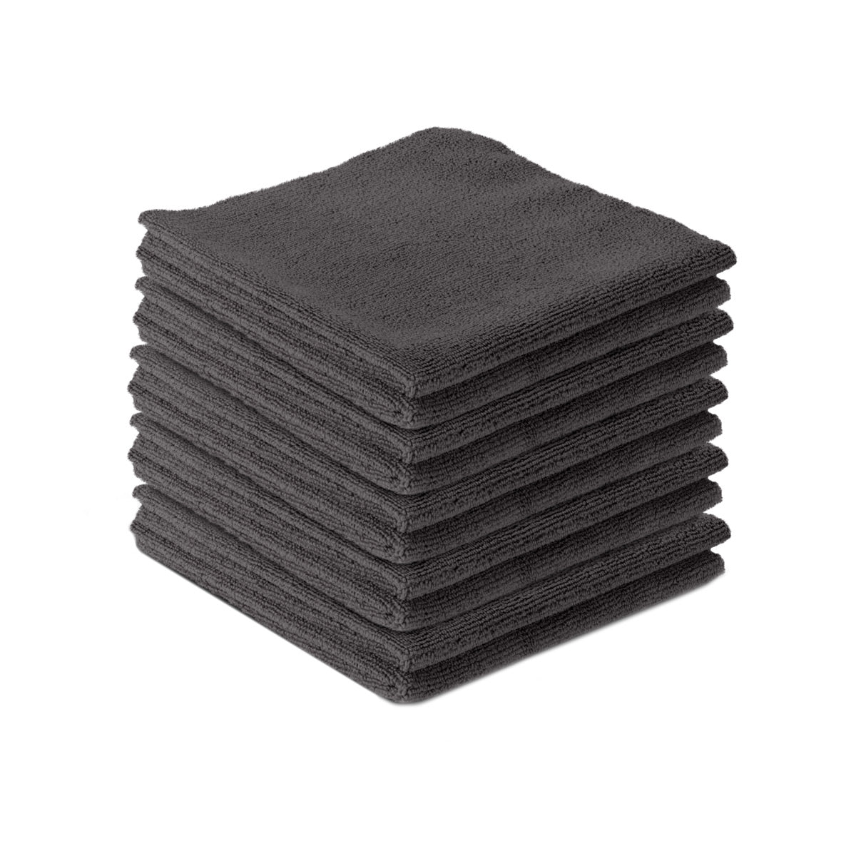 STAHLWERK Mikrofaser-Handtuch 10er Set 40 x 40 cm 300 gsm schwarz