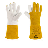 STAHLWERK Schutzkleidung Set Schweißerhandschuhe Armschutz Schürze WIG Finger