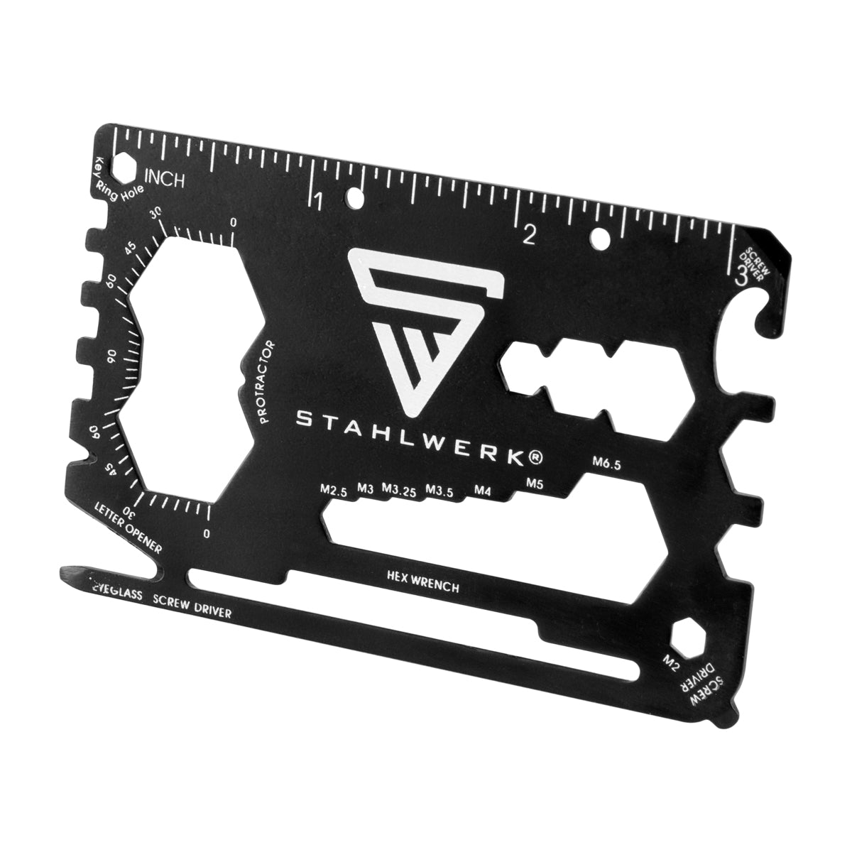 STAHLWERK Toolcard Multitool aus Stahl 18 in 1 Multifunktionswerkzeug 5er Set