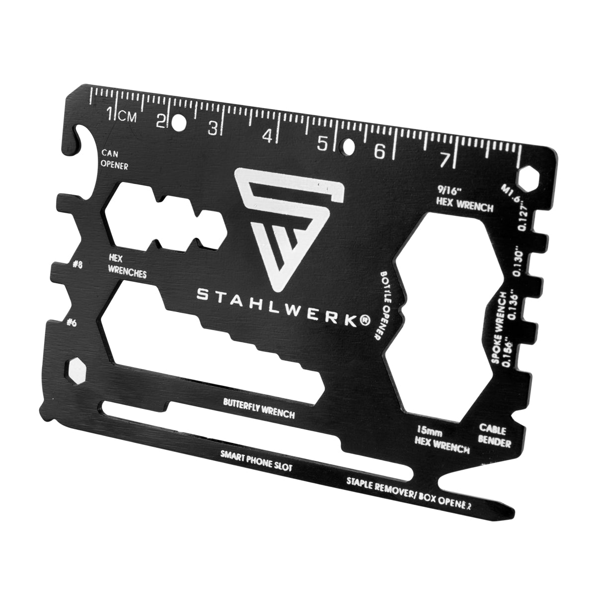 STAHLWERK Toolcard Multitool aus Stahl 18 in 1 Multifunktionswerkzeug 5er Set