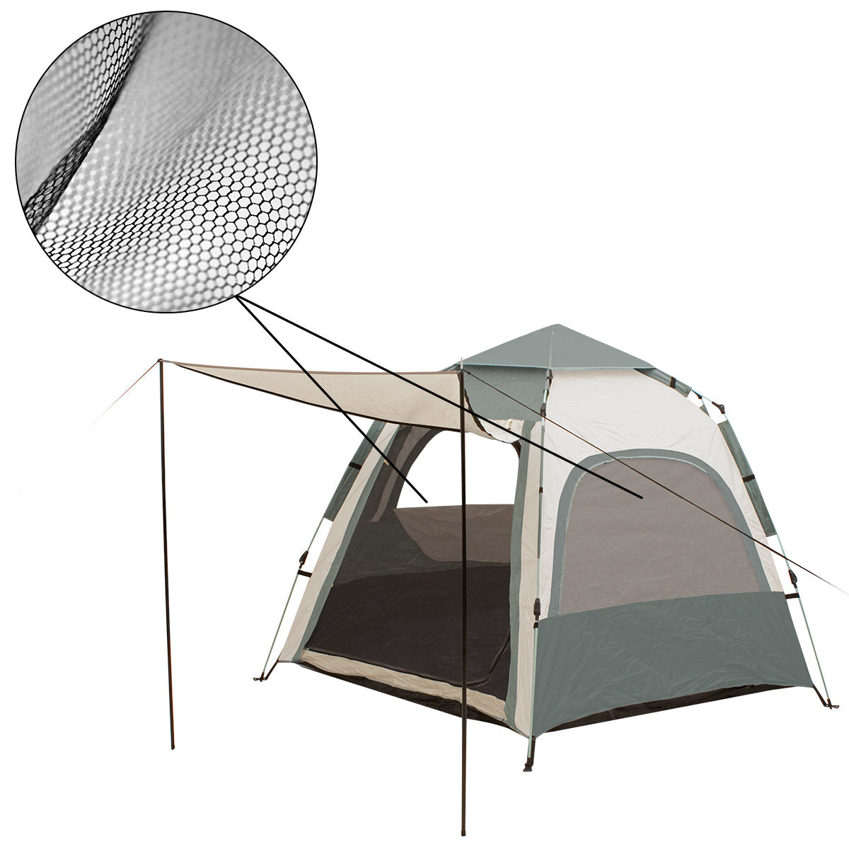 STAHLWERK Campingzelt Z-273 ST 273 x 273 cm selbstaufbauendes Pop-Up-Zelt