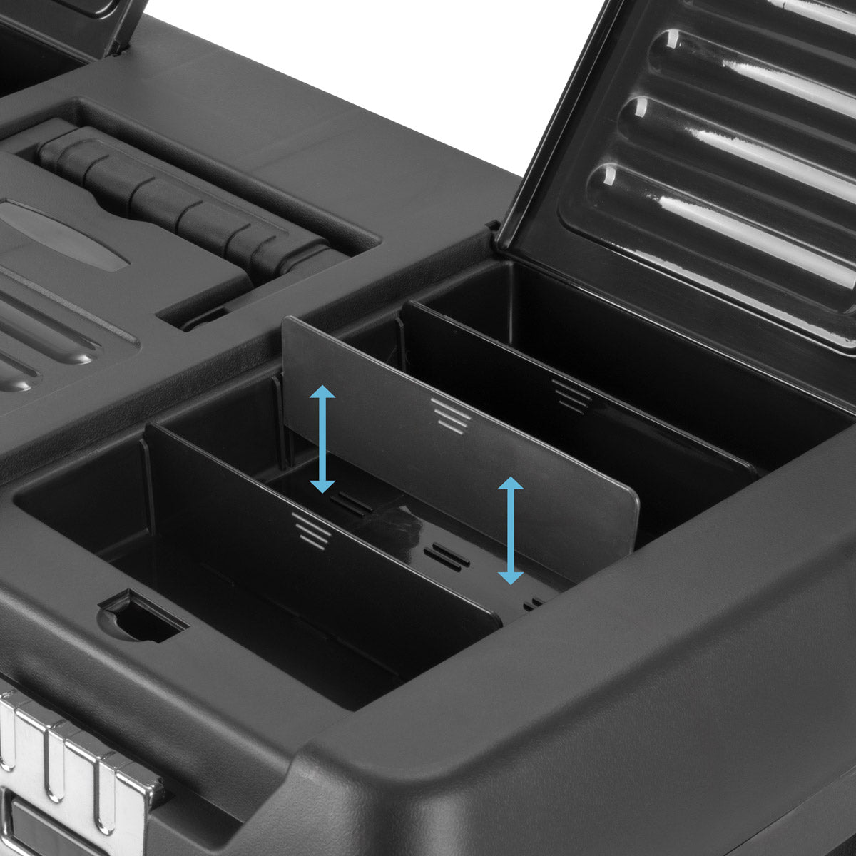 STAHLWERK Toolbox Set mit 4 leeren Werkzeugkisten Modul-System Sortimentsboxen