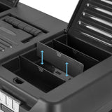 STAHLWERK Toolbox Set mit 4 leeren Werkzeugkisten Modul-System Sortimentsboxen