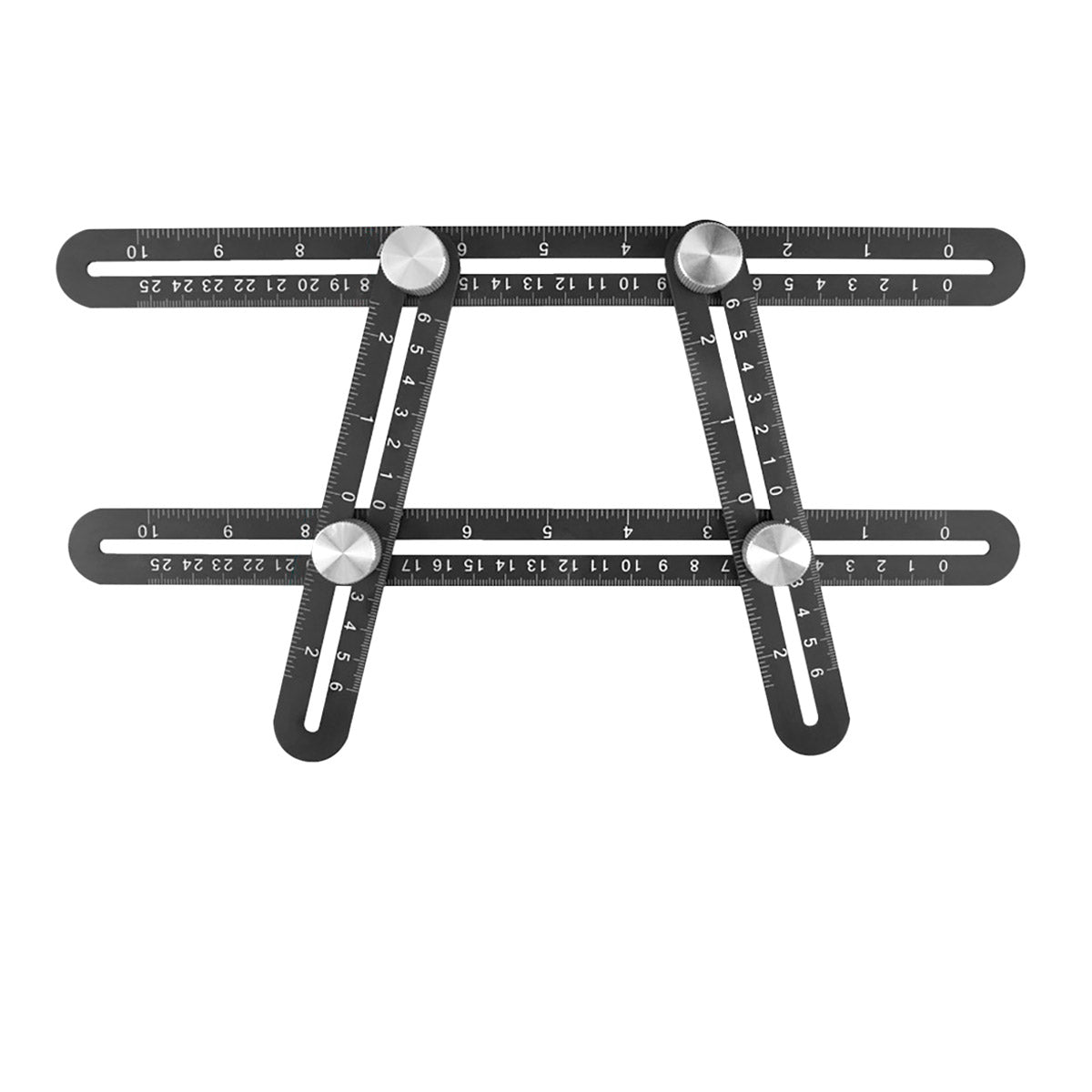 STAHLWERK Lineal Set mit Multiwinkel-Messlineal, Dreikant-Lineal, Winkeldreieck