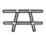 STAHLWERK Lineal Set mit Multiwinkel-Messlineal, Dreikant-Lineal, Winkeldreieck