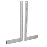 STAHLWERK Aluminium-Anschlagwinkel 3er Set 400 mm Schlosserwinkel | Flachwinkel