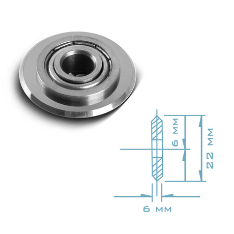 STAHLWERK 3 x Universal Fliesenschneidrad 22 x 6 x 6 mm 14 mm Schneidleistung